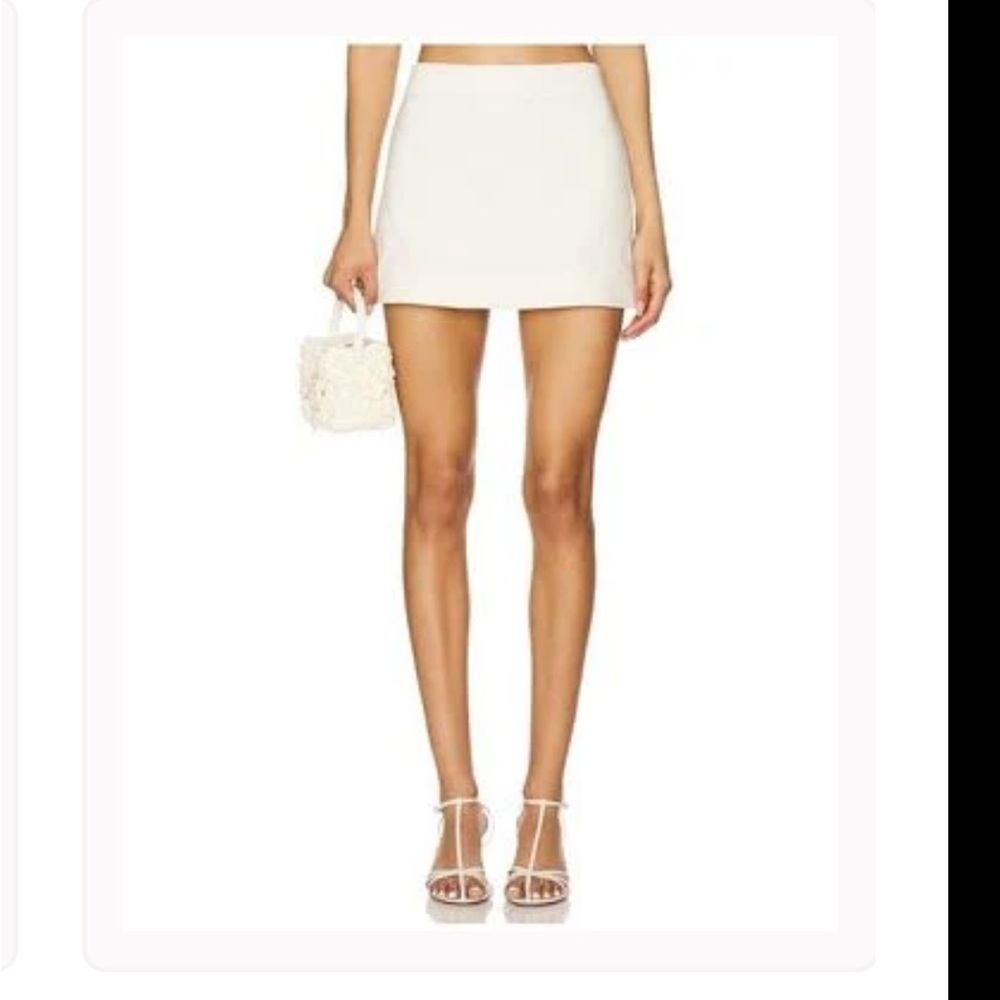 House of Harlow 1960 Mini Skirt in Ivory/Cream